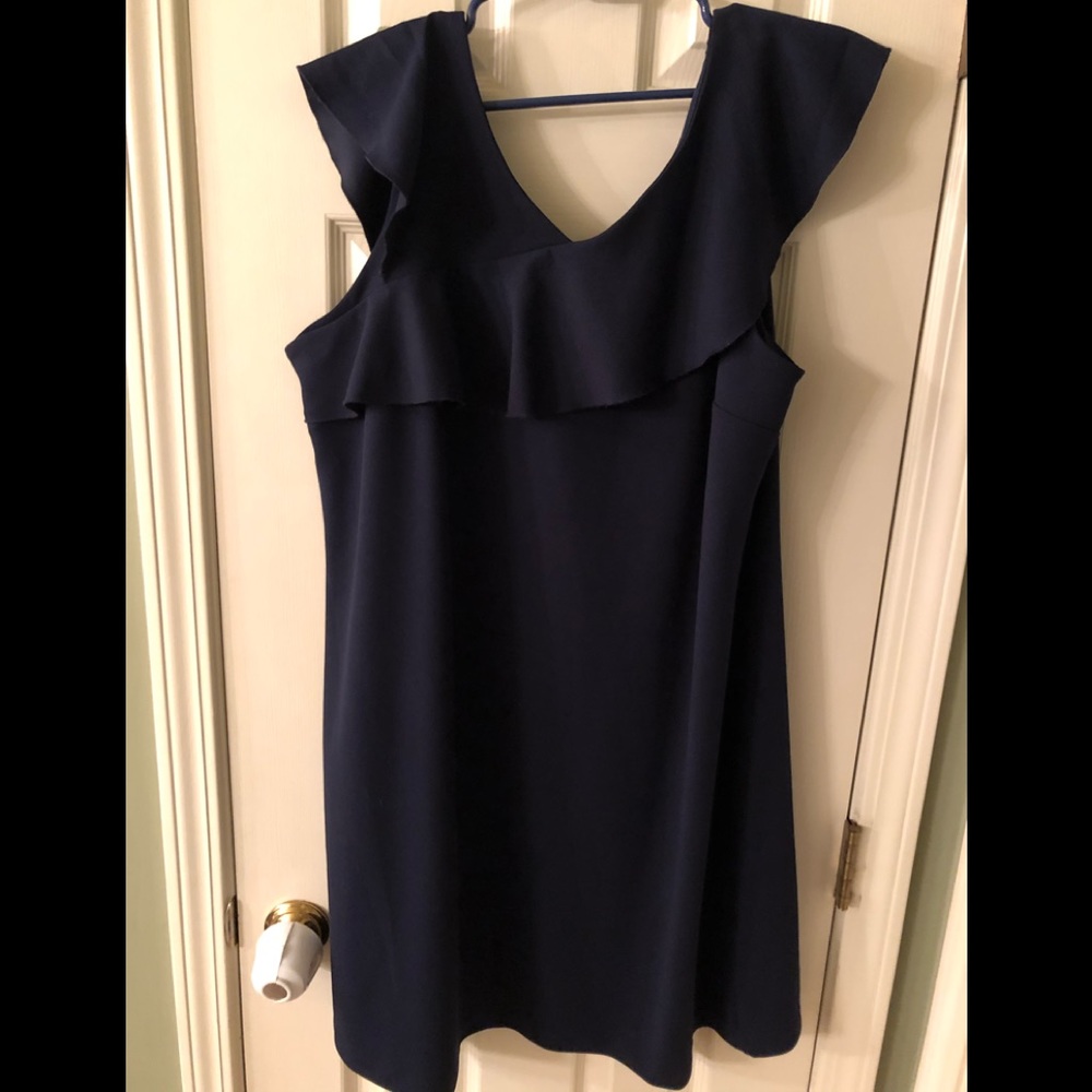 Navy blue shift dress